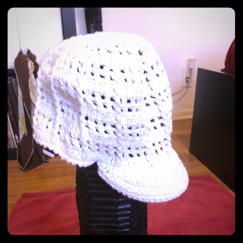 Elope baseball style crochet hat.